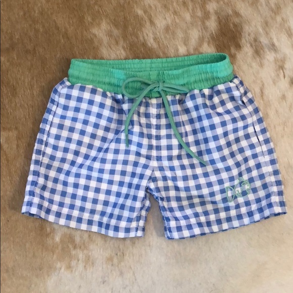 Prodoh Other - Prodoh🐟 pocketed, drawstring gingham swim trunks.